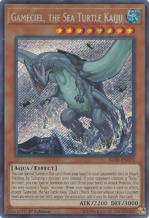 Gameciel, the Sea Turtle Kaiju (BLRR-EN075) - Battles of Legend: Relentless Revenge 1st Edition - Premium Yugioh Single from Konami - Just $1.10! Shop now at Game Crave Tournament Store
