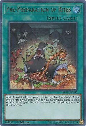 Pre-Preparation of Rites (BLRR-EN090) - Battles of Legend: Relentless Revenge 1st Edition - Premium Yugioh Single from Konami - Just $1.01! Shop now at Game Crave Tournament Store