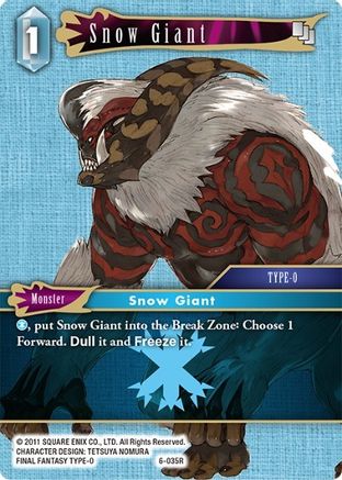 Snow Giant (OPUS VI) Foil - Premium Final Fantasy Single from Opus VI - Just $0.25! Shop now at Game Crave Tournament Store