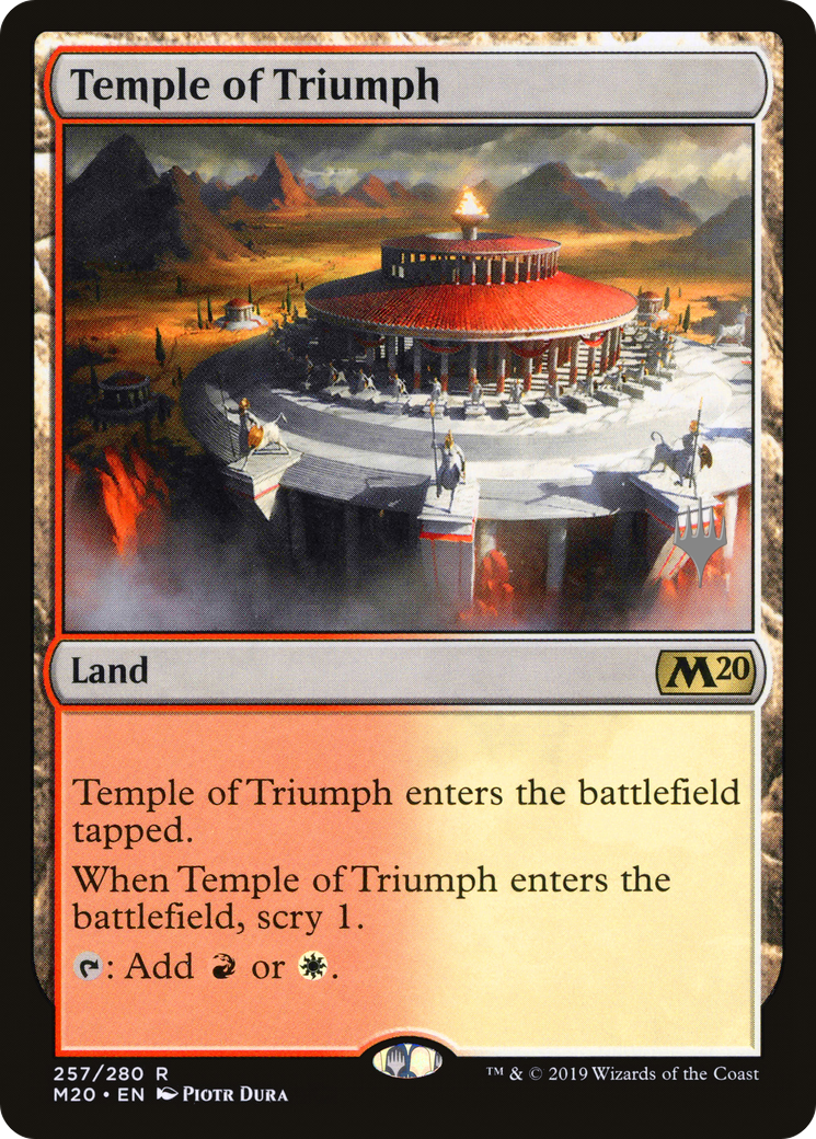 Temple of Triumph (PM20-257P) - Core Set 2020 Promos Foil - Premium MTG Single from Wizards of the Coast - Just $1.04! Shop now at Game Crave Tournament Store