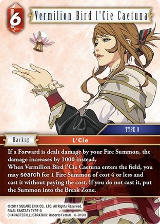 Vermilion Bird l'Cie Caetuna (OPUS VI) Foil - Premium Final Fantasy Single from Opus VI - Just $0.59! Shop now at Game Crave Tournament Store