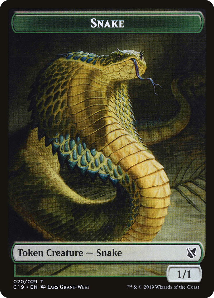 Snake (TC19-020) - Commander 2019 Tokens - Premium MTG Single from Wizards of the Coast - Just $0! Shop now at Game Crave Tournament Store