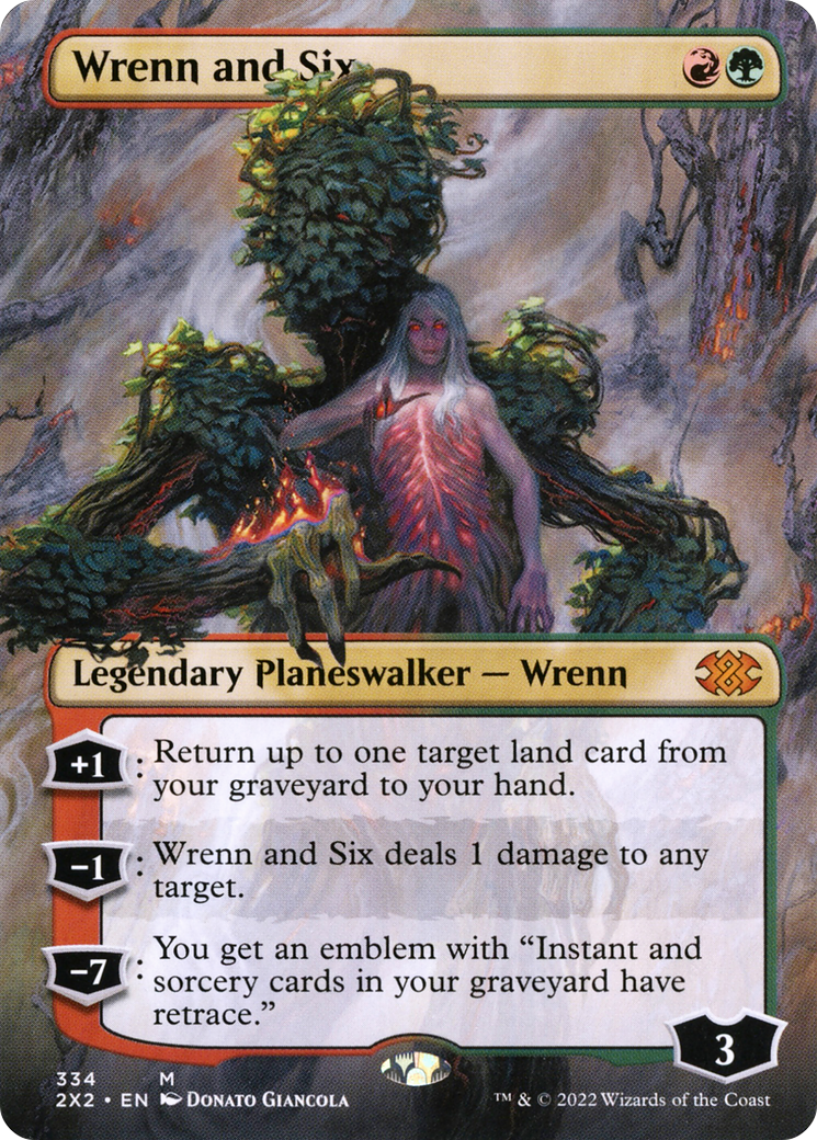 Wrenn and Six (2X2-334) - Double Masters 2022 (Borderless) - Premium MTG Single from Wizards of the Coast - Just $4.17! Shop now at Game Crave Tournament Store
