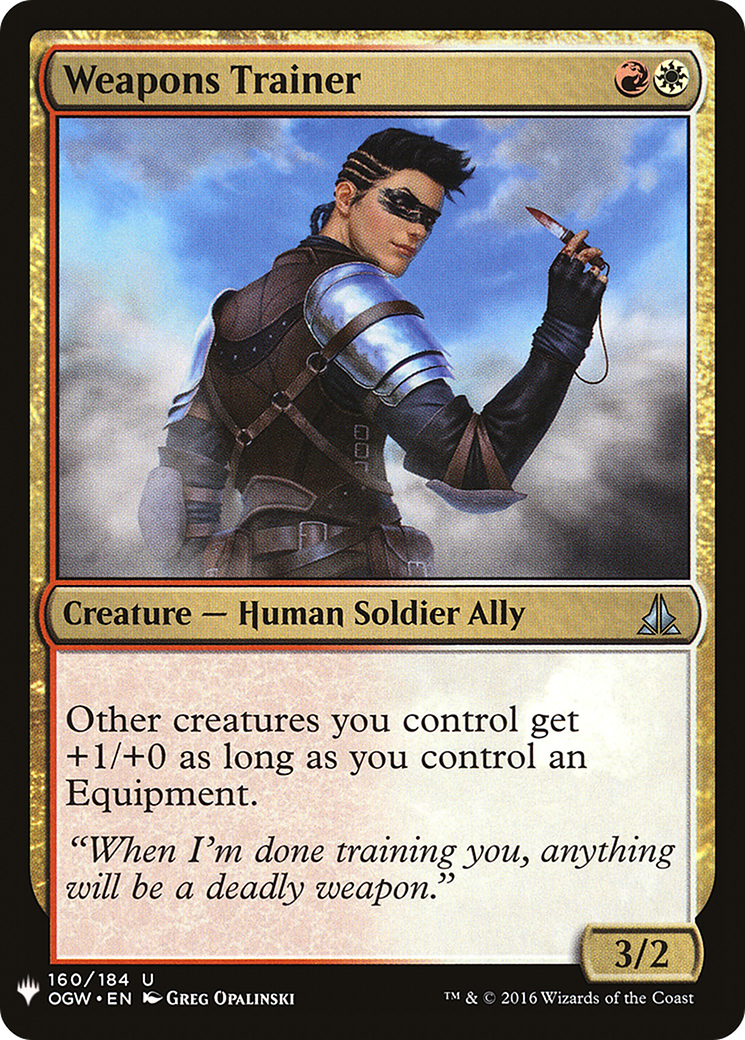 Weapons Trainer (MB1-1510) - Mystery Booster - Premium MTG Single from Wizards of the Coast - Just $0.25! Shop now at Game Crave Tournament Store
