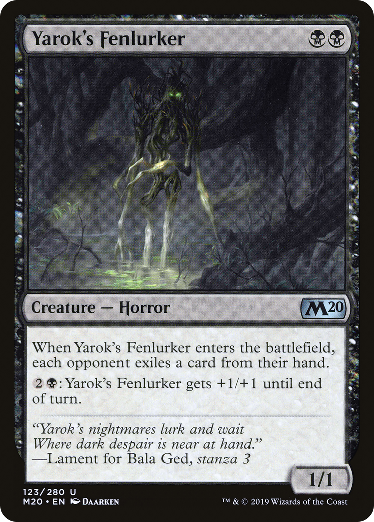 Yarok's Fenlurker (M20-123) - Core Set 2020 - Premium MTG Single from Wizards of the Coast - Just $0.25! Shop now at Game Crave Tournament Store