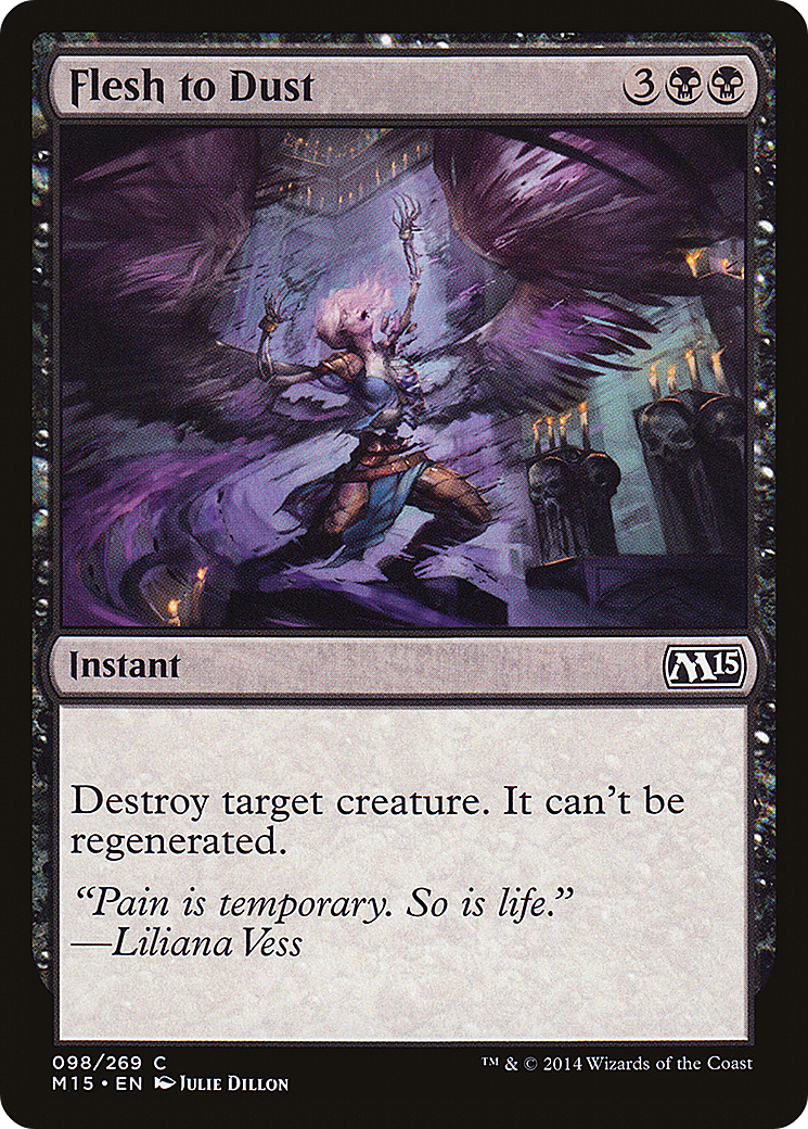 Flesh to Dust (M15-098) - Magic 2015 Foil - Premium MTG Single from Wizards of the Coast - Just $0.25! Shop now at Game Crave Tournament Store