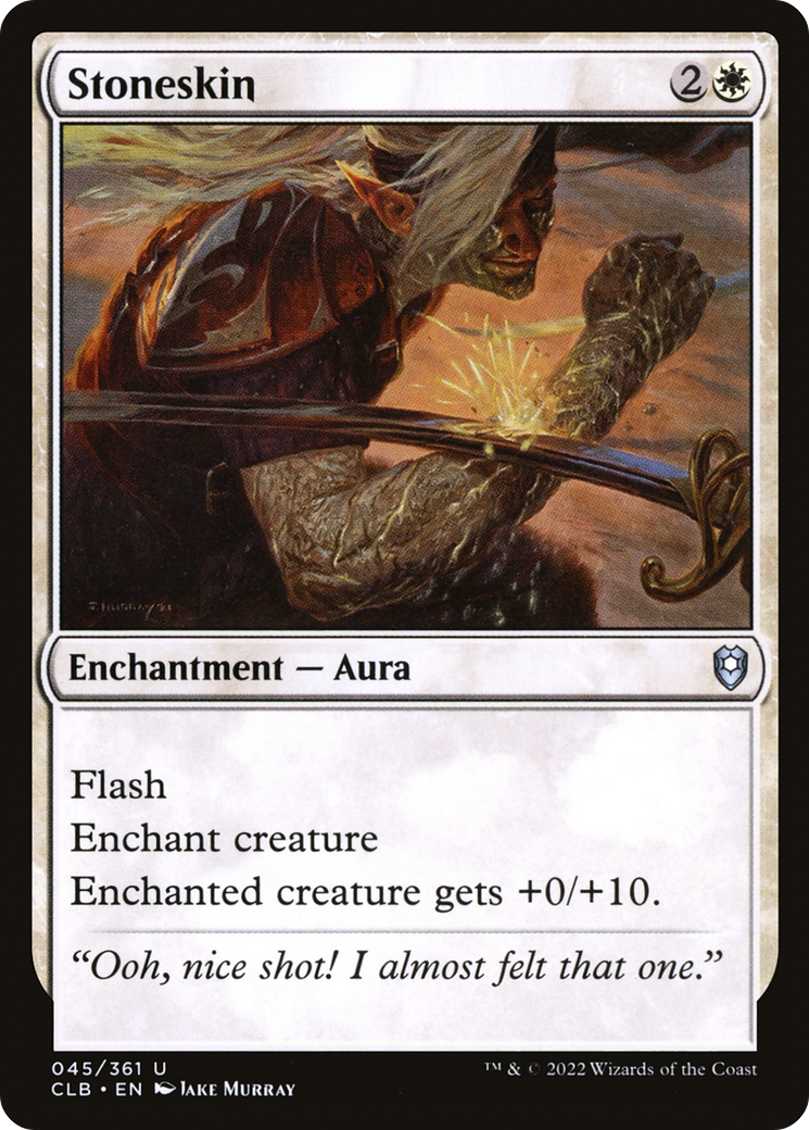 Stoneskin (CLB-045) - Commander Legends: Battle for Baldur's Gate - Premium MTG Single from Wizards of the Coast - Just $0.12! Shop now at Game Crave Tournament Store