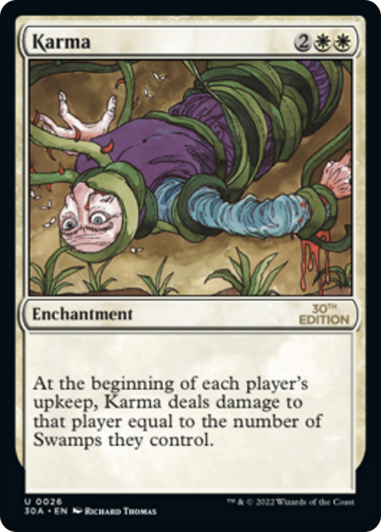 Karma (30A-026) - 30th Anniversary Edition - Premium MTG Single from Wizards of the Coast - Just $2.22! Shop now at Game Crave Tournament Store