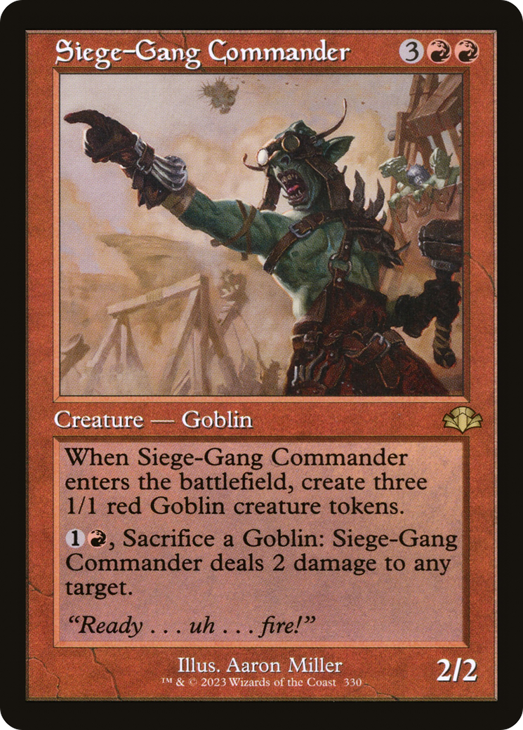 Siege-Gang Commander (DMR-330) - Dominaria Remastered - Premium MTG Single from Wizards of the Coast - Just $0.37! Shop now at Game Crave Tournament Store