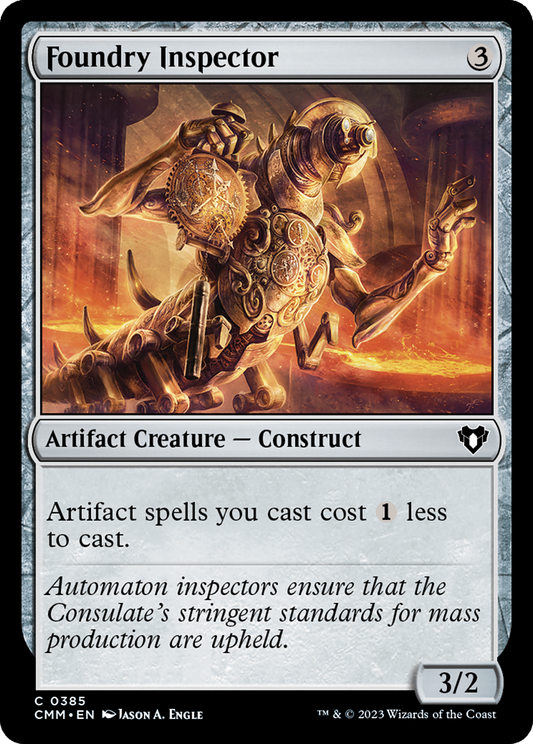 Foundry Inspector (CMM-385) - Commander Masters Foil - Premium MTG Single from Wizards of the Coast - Just $1.19! Shop now at Game Crave Tournament Store