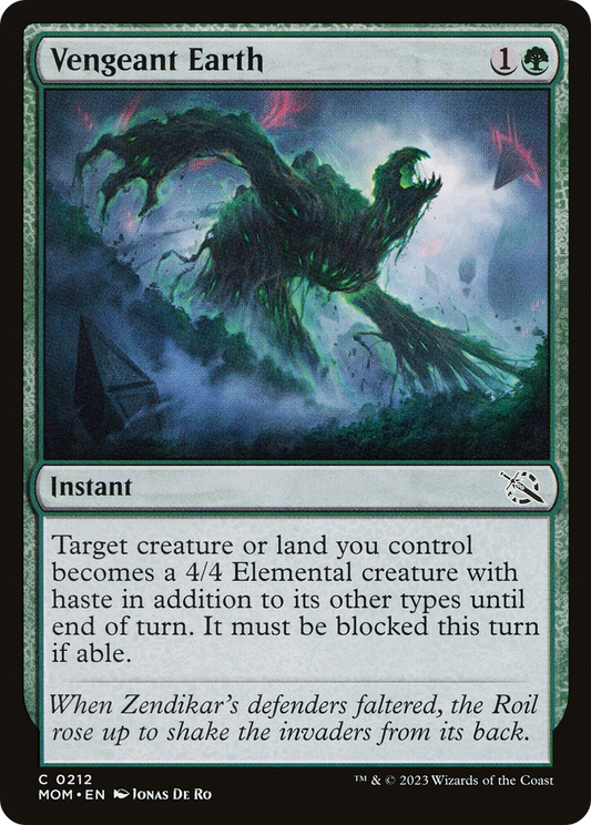 Vengeant Earth (MOM-212) - March of the Machine - Premium MTG Single from Wizards of the Coast - Just $0.08! Shop now at Game Crave Tournament Store