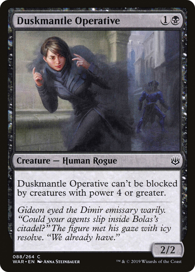 Duskmantle Operative (WAR-088) - War of the Spark - Premium MTG Single from Wizards of the Coast - Just $0.25! Shop now at Game Crave Tournament Store