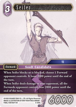 Seifer (OPUS VI) Foil - Premium Final Fantasy Single from Opus VI - Just $3.14! Shop now at Game Crave Tournament Store