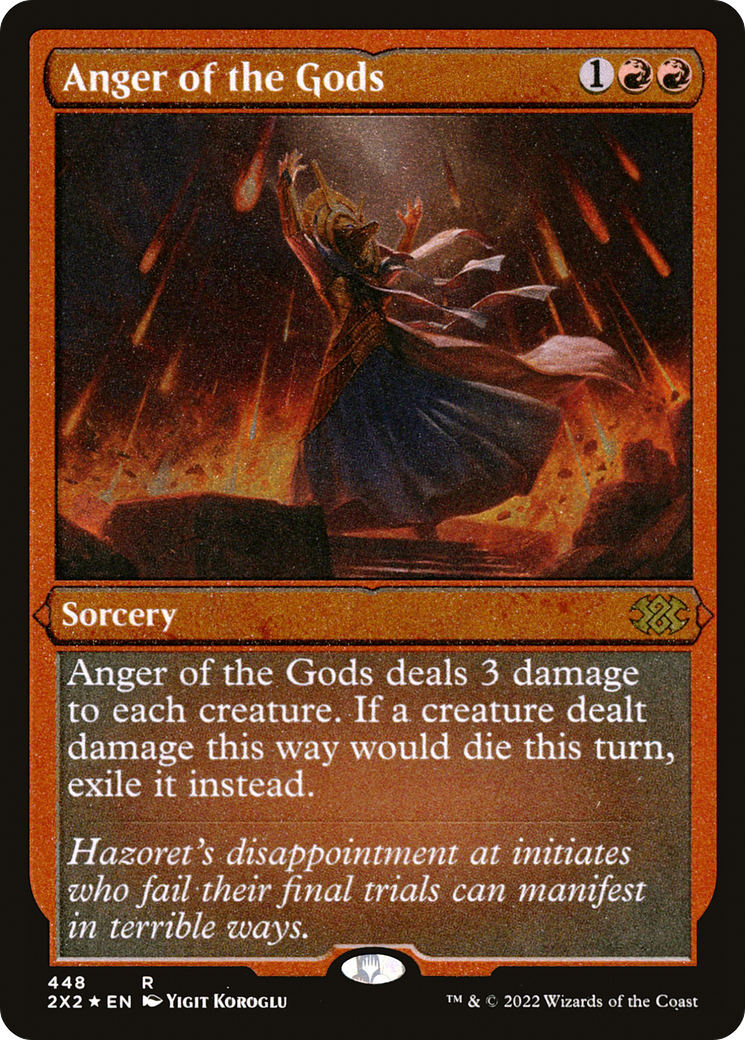 Anger of the Gods (2X2-448) - Double Masters 2022 Etched Foil - Premium MTG Single from Wizards of the Coast - Just $0.86! Shop now at Game Crave Tournament Store