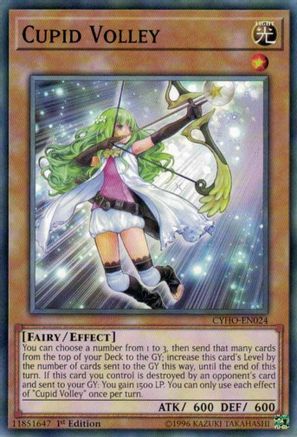 Cupid Volley (CYHO-EN024) - Cybernetic Horizon 1st Edition - Premium Yugioh Single from Konami - Just $0.25! Shop now at Game Crave Tournament Store