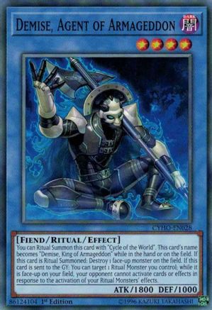 Demise, Agent of Armageddon (CYHO-EN028) - Cybernetic Horizon Unlimited - Premium Yugioh Single from Konami - Just $0.25! Shop now at Game Crave Tournament Store