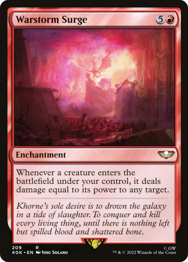 Warstorm Surge (40K-209) - Warhammer 40,000 Commander - Premium MTG Single from Wizards of the Coast - Just $2.95! Shop now at Game Crave Tournament Store