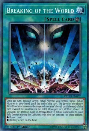 Breaking of the World (CYHO-EN057) - Cybernetic Horizon Unlimited - Premium Yugioh Single from Konami - Just $0.25! Shop now at Game Crave Tournament Store