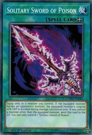 Solitary Sword of Poison (CYHO-EN065) - Cybernetic Horizon Unlimited - Premium Yugioh Single from Konami - Just $0.25! Shop now at Game Crave Tournament Store