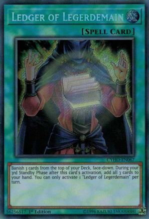 Ledger of Legerdemain (CYHO-EN067) - Cybernetic Horizon Unlimited - Premium Yugioh Single from Konami - Just $0.35! Shop now at Game Crave Tournament Store
