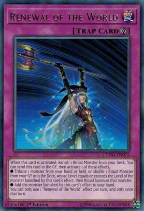 Renewal of the World (CYHO-EN072) - Cybernetic Horizon 1st Edition - Premium Yugioh Single from Konami - Just $0.37! Shop now at Game Crave Tournament Store