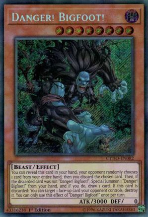 Danger! Bigfoot! (CYHO-EN082) - Cybernetic Horizon Unlimited - Premium Yugioh Single from Konami - Just $1.73! Shop now at Game Crave Tournament Store