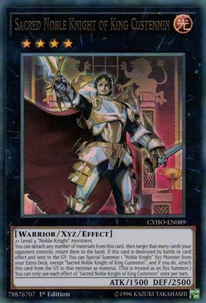 Sacred Noble Knight of King Custennin (CYHO-EN089) - Cybernetic Horizon 1st Edition - Premium Yugioh Single from Konami - Just $0.60! Shop now at Game Crave Tournament Store