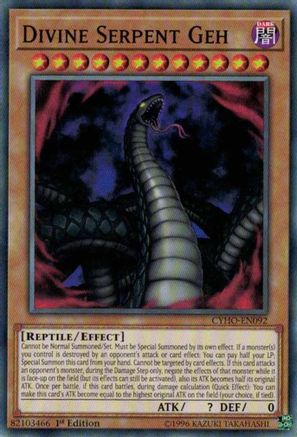 Divine Serpent Geh (CYHO-EN092) - Cybernetic Horizon 1st Edition - Premium Yugioh Single from Konami - Just $0.25! Shop now at Game Crave Tournament Store