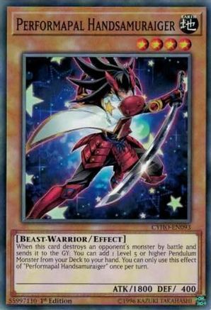 Performapal Handsamuraiger (CYHO-EN093) - Cybernetic Horizon 1st Edition - Premium Yugioh Single from Konami - Just $0.08! Shop now at Game Crave Tournament Store