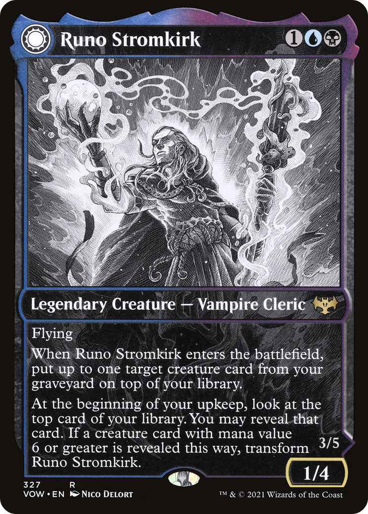 Runo Stromkirk // Krothuss, Lord of the Deep (VOW-327) - Innistrad: Crimson Vow: (Showcase, Double Faced Transform) Foil - Premium MTG Single from Wizards of the Coast - Just $0.27! Shop now at Game Crave Tournament Store