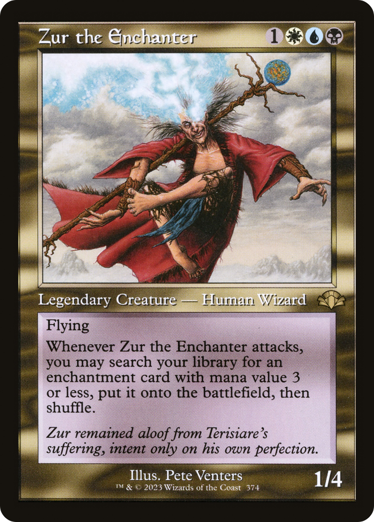 Zur the Enchanter (DMR-374) - Dominaria Remastered Foil - Premium MTG Single from Wizards of the Coast - Just $0.08! Shop now at Game Crave Tournament Store