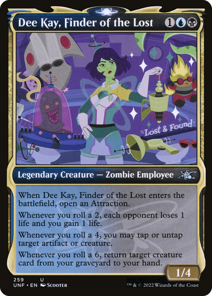 Dee Kay, Finder of the Lost (UNF-259) - Unfinity: (Showcase) - Premium MTG Single from Wizards of the Coast - Just $0.25! Shop now at Game Crave Tournament Store