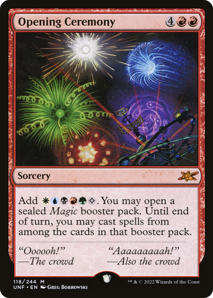 Opening Ceremony (UNF-118) - Unfinity - Premium MTG Single from Wizards of the Coast - Just $0.08! Shop now at Game Crave Tournament Store