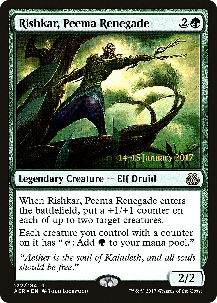 Rishkar, Peema Renegade (PAER-122S) - Aether Revolt Promos Foil - Premium MTG Single from Wizards of the Coast - Just $4.90! Shop now at Game Crave Tournament Store