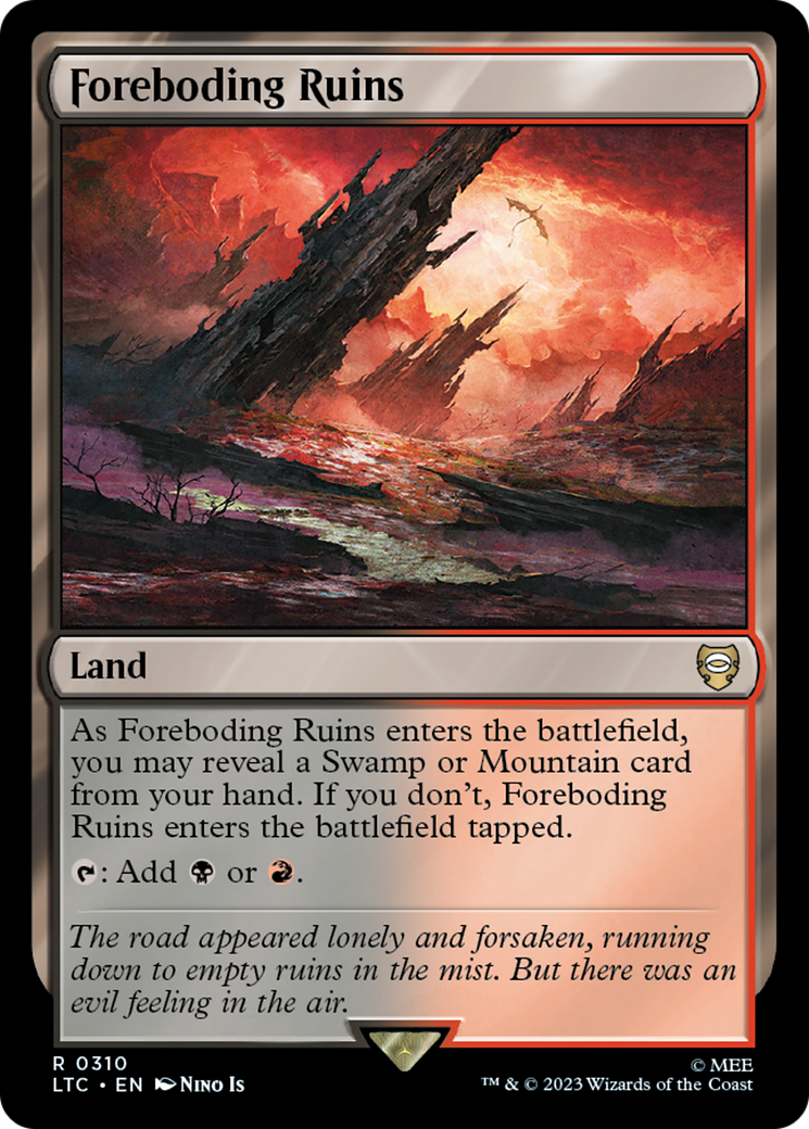 Foreboding Ruins (LTC-310) - Tales of Middle-earth Commander - Premium MTG Single from Wizards of the Coast - Just $0.26! Shop now at Game Crave Tournament Store