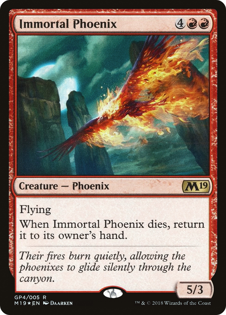 Immortal Phoenix (G18-GP4) - M19 Gift Pack Foil - Premium MTG Single from Wizards of the Coast - Just $0.08! Shop now at Game Crave Tournament Store