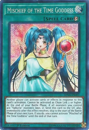 Mischief of the Time Goddess (SHVA-EN007) - Shadows in Valhalla 1st Edition - Premium Yugioh Single from Konami - Just $5.24! Shop now at Game Crave Tournament Store