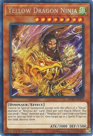 Yellow Dragon Ninja (SHVA-EN013) - Shadows in Valhalla 1st Edition - Premium Yugioh Single from Konami - Just $0.26! Shop now at Game Crave Tournament Store
