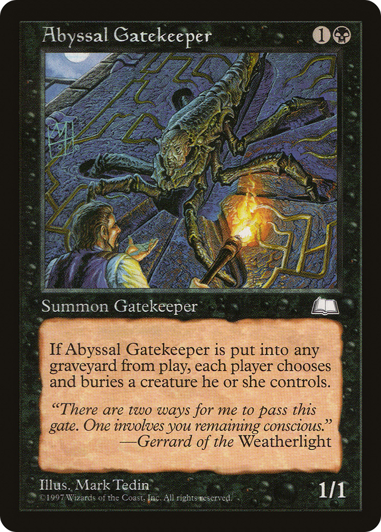 Abyssal Gatekeeper (WTH-059) - Weatherlight - Premium MTG Single from Wizards of the Coast - Just $0.08! Shop now at Game Crave Tournament Store