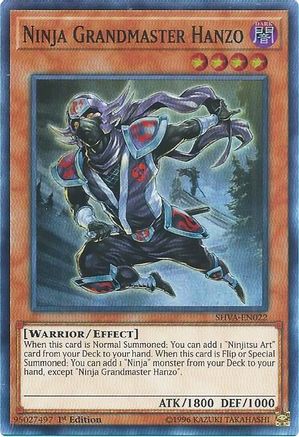 Ninja Grandmaster Hanzo (SHVA-EN022) - Shadows in Valhalla 1st Edition - Premium Yugioh Single from Konami - Just $0.25! Shop now at Game Crave Tournament Store