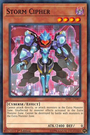 Storm Cipher (SDPL-EN007) - Structure Deck: Powercode Link 1st Edition - Premium Yugioh Single from Konami - Just $0.25! Shop now at Game Crave Tournament Store