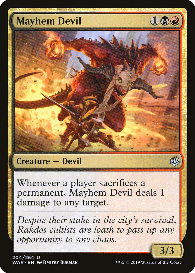 Mayhem Devil (WAR-204) - War of the Spark Foil - Premium MTG Single from Wizards of the Coast - Just $1.98! Shop now at Game Crave Tournament Store