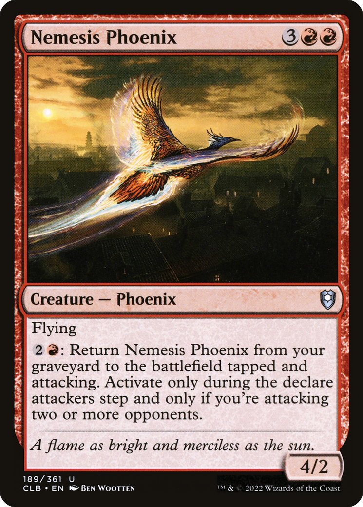 Nemesis Phoenix (CLB-189) - Commander Legends: Battle for Baldur's Gate - Premium MTG Single from Wizards of the Coast - Just $0.08! Shop now at Game Crave Tournament Store