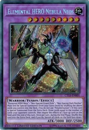 Elemental HERO Nebula Neos (CT15-EN001) - 2018 Mega-Tins Limited - Premium Yugioh Single from Konami - Just $0.09! Shop now at Game Crave Tournament Store
