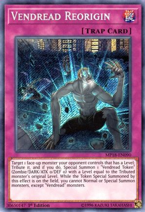 Vendread Reorigin (MP18-EN090) - 2018 Mega-Tins Mega Pack 1st Edition - Premium Yugioh Single from Konami - Just $0.33! Shop now at Game Crave Tournament Store