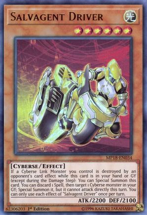 Salvagent Driver (MP18-EN034) - 2018 Mega-Tins Mega Pack 1st Edition - Premium Yugioh Single from Konami - Just $0.25! Shop now at Game Crave Tournament Store