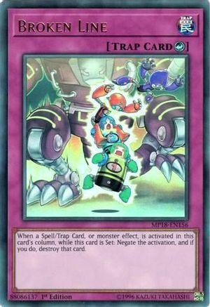 Broken Line (MP18-EN156) - 2018 Mega-Tins Mega Pack 1st Edition - Premium Yugioh Single from Konami - Just $0.25! Shop now at Game Crave Tournament Store