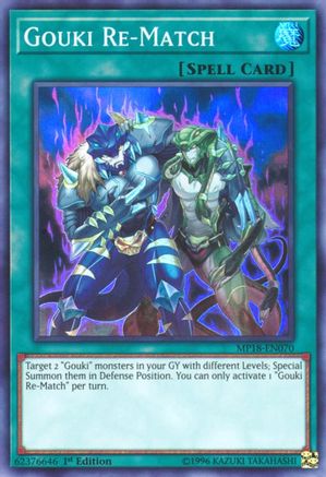 Gouki Re-Match (MP18-EN070) - 2018 Mega-Tins Mega Pack 1st Edition - Premium Yugioh Single from Konami - Just $0.25! Shop now at Game Crave Tournament Store