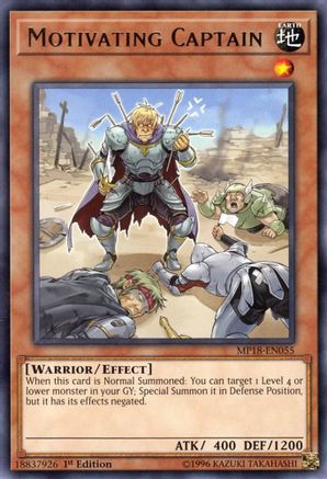Motivating Captain (MP18-EN055) - 2018 Mega-Tins Mega Pack 1st Edition - Premium Yugioh Single from Konami - Just $0.25! Shop now at Game Crave Tournament Store