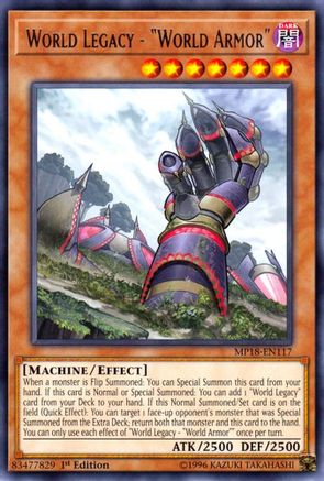 World Legacy - "World Armor" (MP18-EN117) - 2018 Mega-Tins Mega Pack 1st Edition - Premium Yugioh Single from Konami - Just $0.38! Shop now at Game Crave Tournament Store